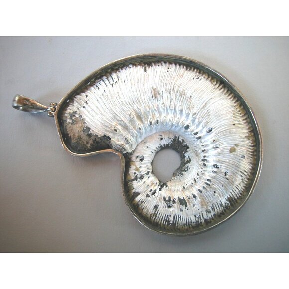 Ammonite Fossil Pendant With Sterling Silver Bezel - Picture 3 of 3